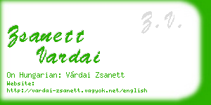 zsanett vardai business card